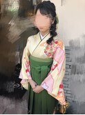 卒業式当日・ヘアセット袴着付け