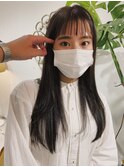 オン眉　ロングスタイル　前髪　［表参道.南青山]