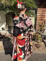 ナカオコアフュール(NAKAO COIFFURE) 成人式　振袖着付け　ヘアセット　パール×レトロ