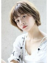 ヘアアンドメイク シークネクスト(HAIR&MAKE SeeK NEXT)&nbsp;【SeeK NEXT】ベージュカラー×丸みショートボブ