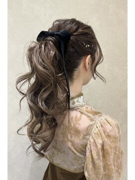 ヘーゼル 博多(HAZEL.) 【リョケ】お呼ばれポニーテール