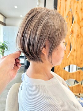 サンタフェ 岐阜島店(Santa'Fe) Santa'Fe式脱白髪染め白髪ぼかし/ショート