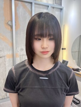 イオエ 梅田(ioe) ダブルカラー/大人ボブ/黒髪スタイル/髪質改善/縮毛矯正