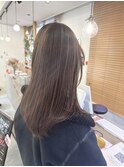 極細ハイライトアッシュブラウンうるツヤロング本厚木