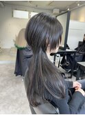 ★美髪ロングクラゲウルフレイヤーカット顔まわりウルフヘア