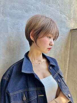 ナンバー 六本松(Number) 大人可愛い20代30代40代丸みショートボブ/グレージュ