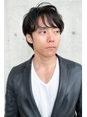 20代30代40代メンズビジネスツーブロックアッシュブラック