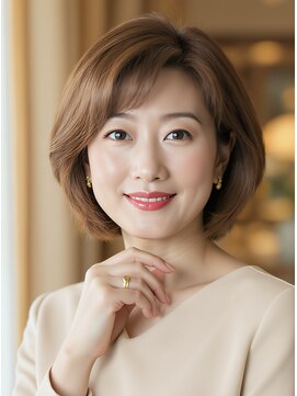 アース 天満橋店(HAIR & MAKE EARTH) ◎秋カラー透明感グレージュ◎大人ショート