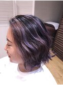 西梅田/ボブ/グレーベージュ/白髪ぼかし/ハイライト/ベージュ