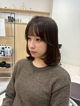 ハニー 町田(HONEY) ミディアムレイヤー/ボブレイヤー/チャコールグレー/韓国ヘア