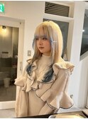 ブロンド×ペールブルー