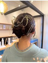 リエットヘアー 杢左店(Lie-et. hair)&nbsp;格調高い和装アップスタイル｜西尾市 成人式