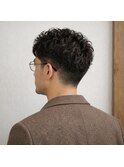 大人メンズツーブロックビジネスパーマ20代 30代 40代 50代 60代