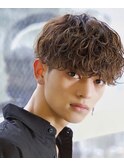 MEN’S HAIR/波巻きツイストスパイラル/リバースセンターパート