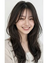 ヘアーエボリューション&nbsp;ツヤブラウン×やわらかくびれレイヤーロング