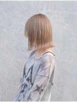 トクテ 高円寺(tokute) くびレイヤーエモージュ前髪モテベージュレイヤーミディ/高円寺