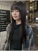 パープルカラーとストレート