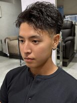 リコ ヘアアンドリラクゼーション 名駅店(LICO HAIR&RELAXATION) メンズアップバングショート ピンパーマ 名古屋駅/メンズ