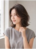 白髪を染めながら透け感の出るアッシュグレージュ