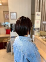 アシャ ヘアー ソリューション 神戸店(asha hair solution) ダークパープル/ナチュラルショート/夏のヘアアレンジ/摂津本山