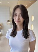 外はねミディ×オリーブベージュ