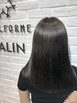 ヘア スパ ビューティー エールフォルム(HAIR SPA BEAUTY YELLFORME) さらさらストレート×グレージュカラー