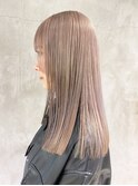 ブロンドベージュ_外ハネボブセクションカラー_ba385502