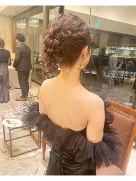 フィオーレ ヘアデザイン(FIORE hair design) 花嫁ヘア 編みおろし ボブアレンジ