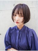 ボブ/切りっぱなしボブ/ミディアム/ショート