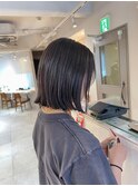 切りっぱなしボブ ヘイリーボブ 縮毛矯正 sn