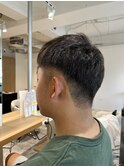 【soy-kufu】MEN'S HAIRアッシュブラックベリーショート