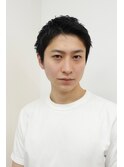 スパイキーショートウルフカットツイストスパイラルパーマ黒髪