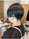 20代/30代/40代/ブルーブラック/ハンサムショート/刈り上げ/
