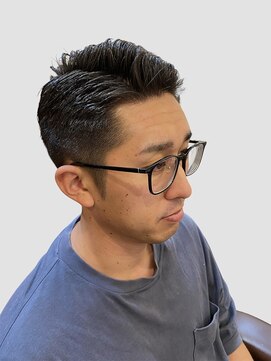 銀座マツナガ 浅草店 ビジネスマン向け七三アイロンパーマジェルセットスタイル