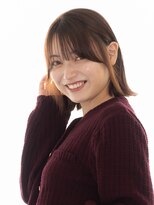 ヘアーサロン ラフリジー(Loufreasy) 【ノンジアミンカラーヘルバ】で艶髪ベージュカラー×外はねボブ