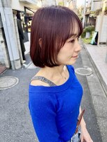 アッシュ 下北沢店(Ash)&nbsp;ローズカラーのボブっぽショートボブ