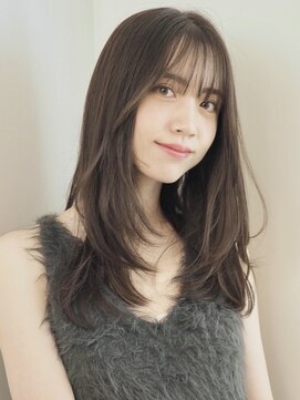 ローネス ギンザ(LONESS ginza) 小顔カット/顔まわりレイヤー/くすみベージュ/ニュアンスカラー