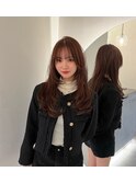 高彩度ブラウン3Dレイヤー_メルティカラーフェミニンロング