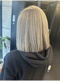 【olino】艶ハイトーン20代30代☆シルバーグレージュ