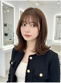 美髪/ワイドバング/レイヤーカット/くすみベージュ/新小岩駅