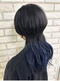 マッシュウルフ×ブルーグラデーション