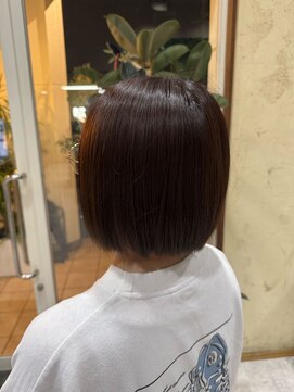 バルス(BLS) 艶髪ダークブラウン/切りっぱなしボブ/20代