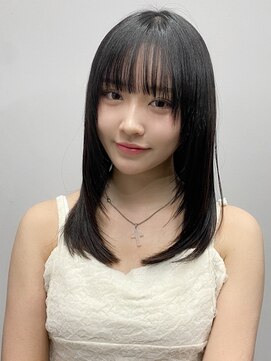 エトラ 渋谷店(etora) 小顔 前髪 レイヤーカット くびれヘア ハイライトカラー"