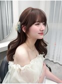 【RINA】巻かずに可愛い顔周りカット×韓国レイヤーカット