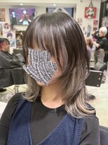 トーキョー オタクヘアー(TOKYO OTAKU HAIR)&nbsp;インナーカラー ウルフカット シルバー ダブルカラー