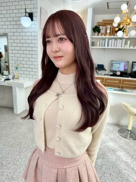 ロマーリ(LOMARLIE) スーパーロングレイヤー20代30代ラフウェーブ柔らかピンクカラー