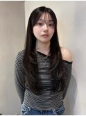 ダークグレージュロングレイヤー