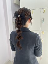 フウ(fuh) 編みおろしポニー/ヘアセット/ヘアメ/結婚式ヘア