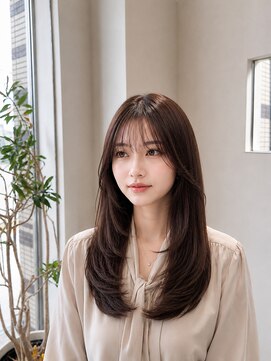ビーアップヘアー(be:up hair) 艶髪ロングレイヤー×縮毛矯正