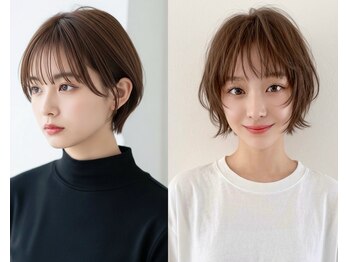 ボヌール 川西(Bonheur)の写真/【川西駅すぐ】女性らしい丸みのシルエットとボリュームが大人ショートの似合わせの秘訣♪